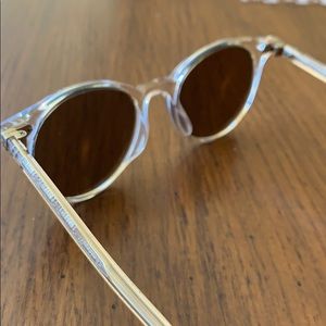 Oliver people’s gold and clear sunglasses